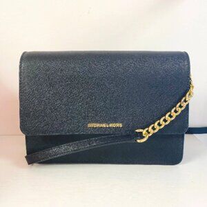 🖤MICHAEL KORS CROSSBODY-women’s bag- cocktail-classy-elegant-gold/black-chic🖤